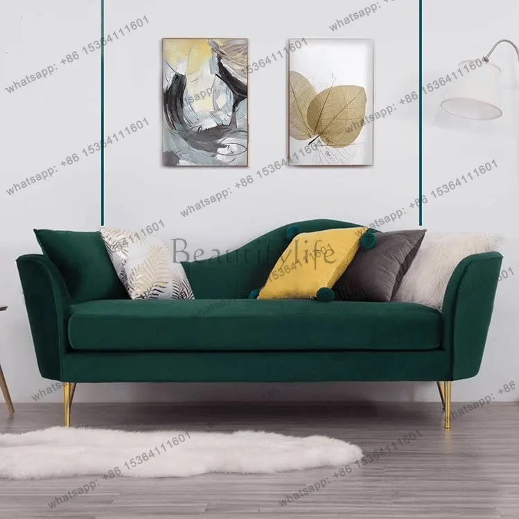 Nordic modern, casual fabric lazy three-person sofa