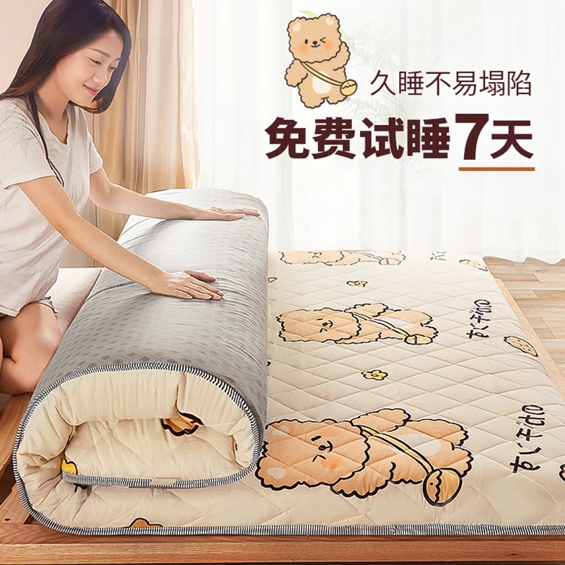 Lovely thickened mattress upholstery home double tatami cushion sponge pad mat folding spring autumn winter mattress