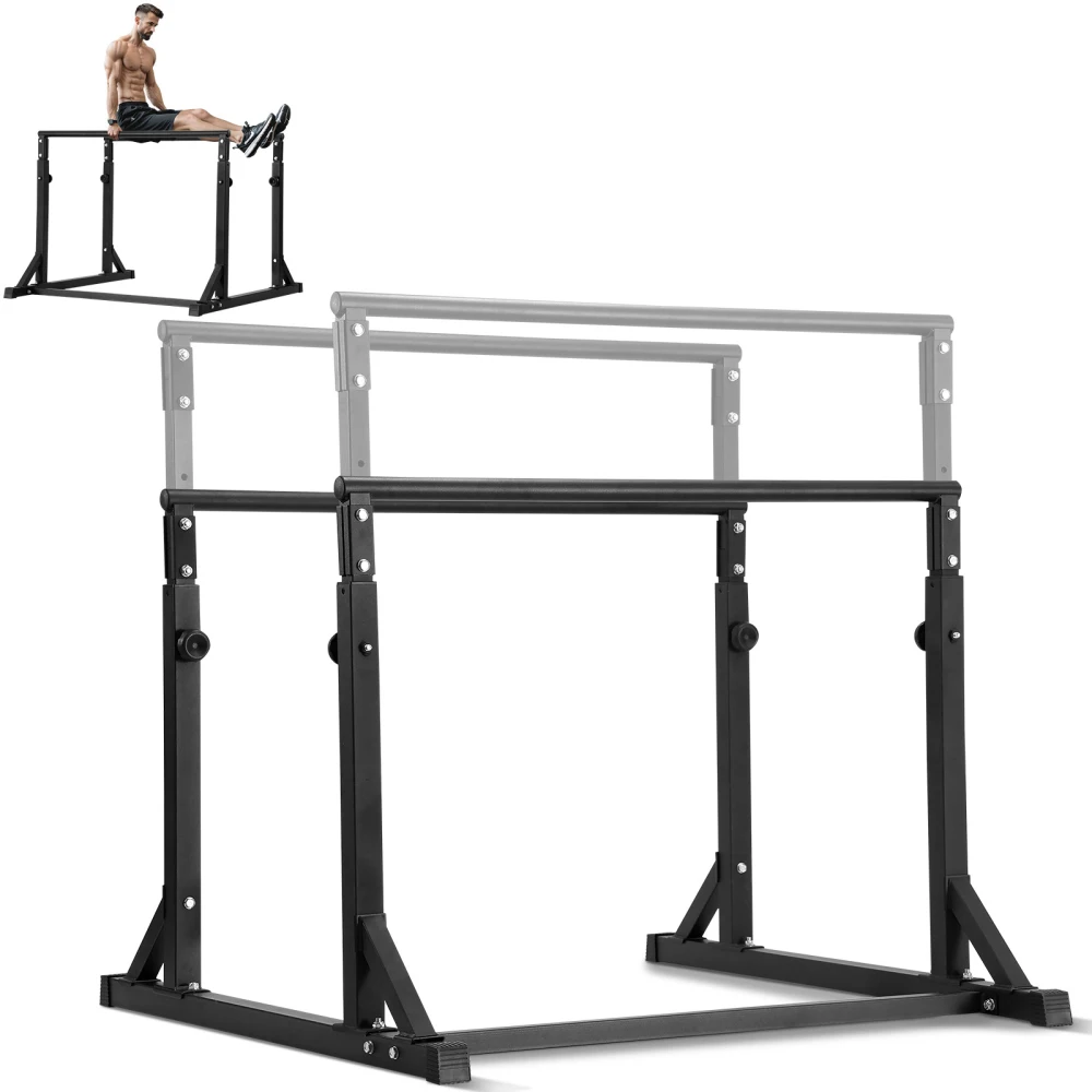 Ye Dip Bar, 800 lbs Capacity, Heavy Duty Adjustable Height Dip Stand Station, Fitness Workout Dip Bar with Stabilizer, Parallette Push Up Stand, Parallel Bars for Home Gym Strength Training