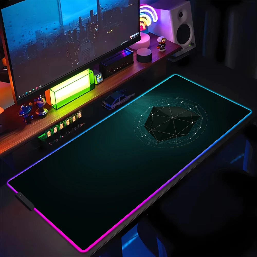 RGB simple pattern game mat 400X900mm large rubber non-slip mouse pad Computer keyboard table pads gaming players preferred XXL