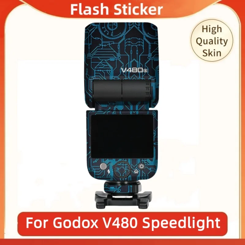 Para godox v480 flash pele envoltório capa filme para godox v 480 câmera speedlight premium decalque protetor de pele adesivo