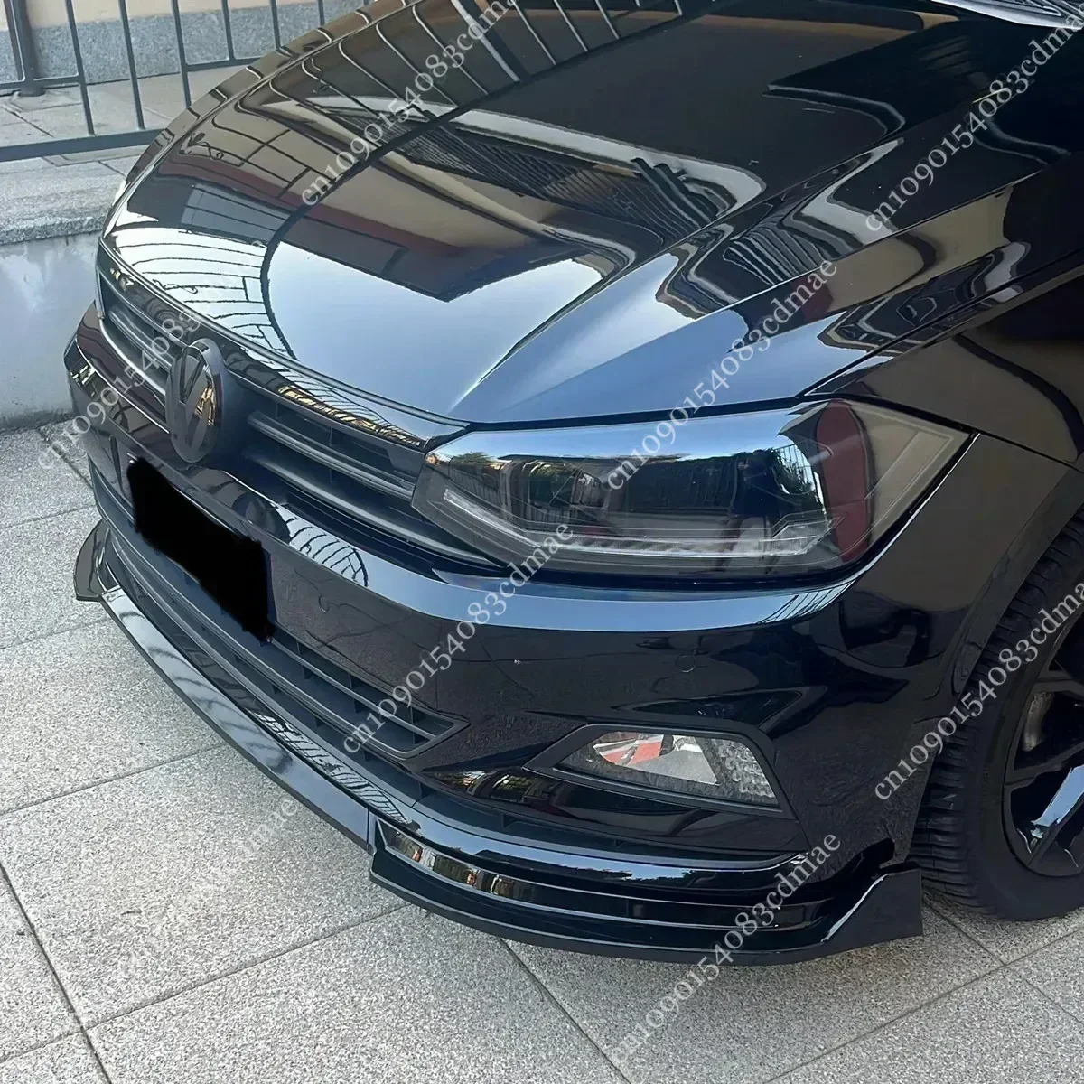 Voorbumper Splitter Lip 3 Stuks Voor Vw Polo MK5 MK6 Standaard Tsi Tdi 2010-2021 Tuning Body kit Guard Gloss Black Uv Jas Spoiler