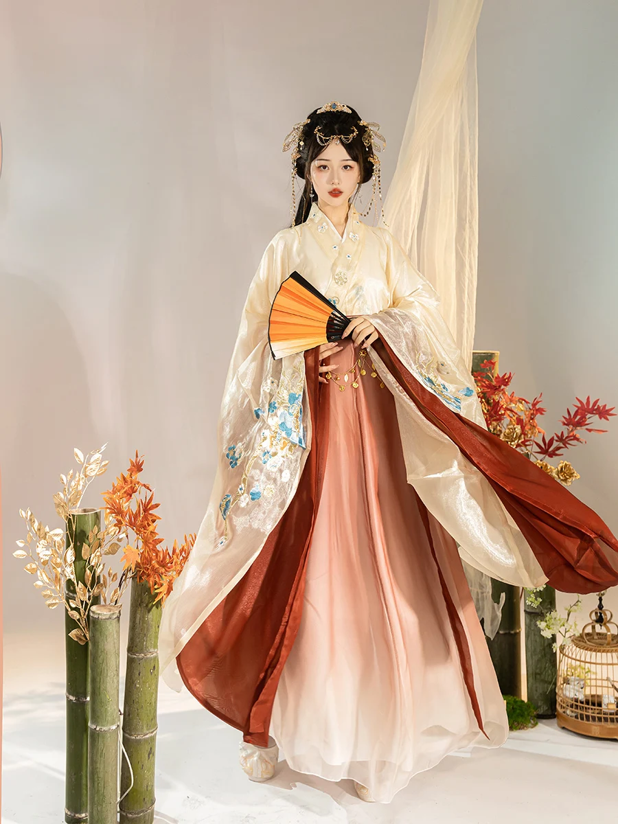 New Hanfu Dress Folk Dance Costume Chinese Traditional National Fairy Costume Ancient Han Dynasty Princess Stage Outfits Trend