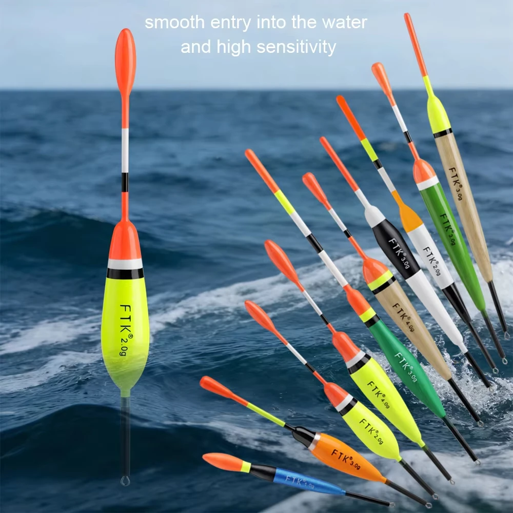 QAJTAO Fishing Float Set 20PCS Chinese Hook Buoy Professional