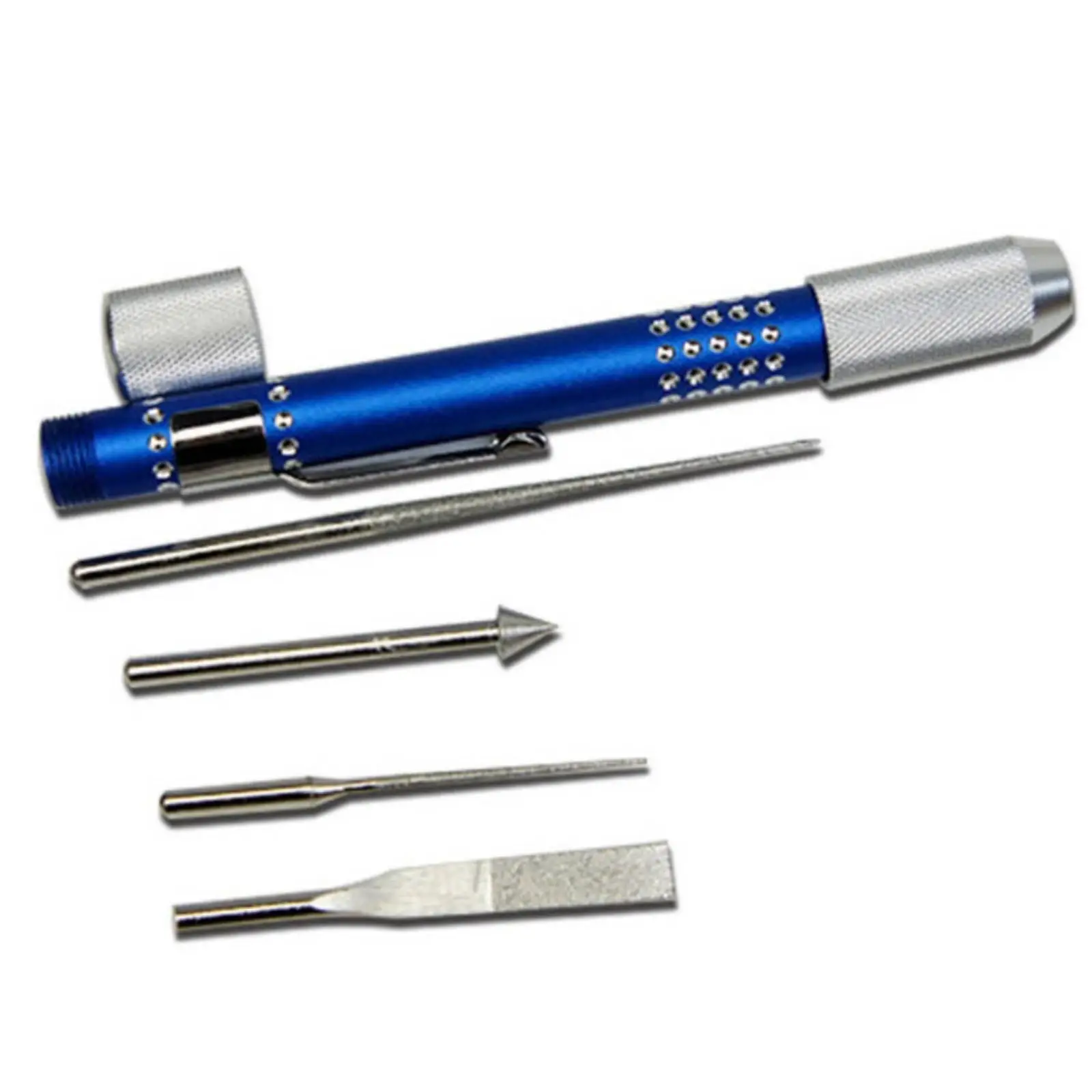DMD Jewelry Hand Tool Retractable Storage Jewelry Drill Tool with Interchangeable Heads Knurled Grip Diamond Grinding Pen for