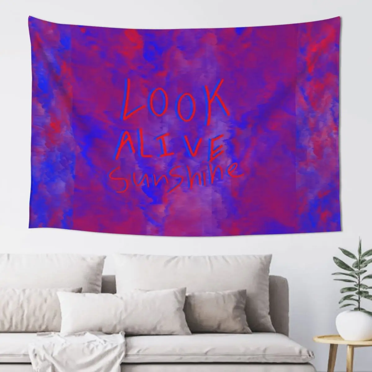 

Look Alive Sunshine Tapestry Christmas Decoration Mushroom Room Decore Aesthetic Tapestry