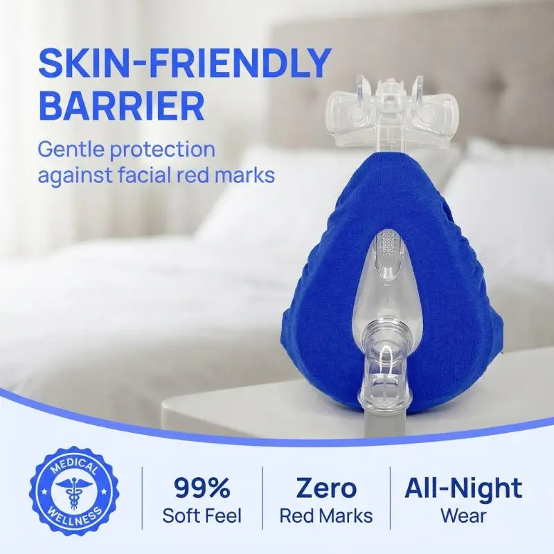 Reusable CPAP Nasal Mask Liners Comfortable Soft Full Face Mask Cushions One Size Fits All Breathable Fabric CPAP Mask Covers