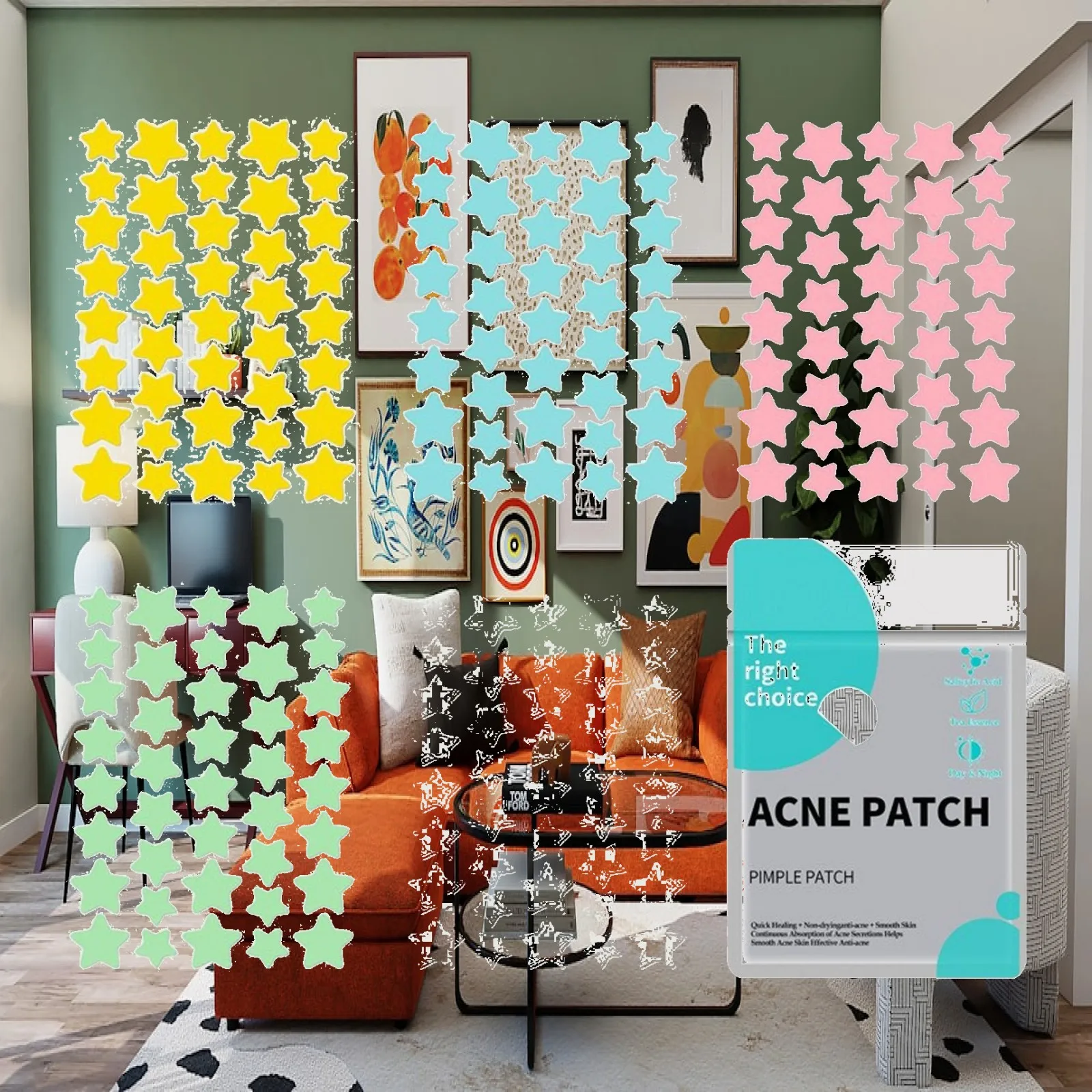 

Pimple Patch Invisible Star Design Hydrocolloid Dots Blemish Concealer for Women Gifts