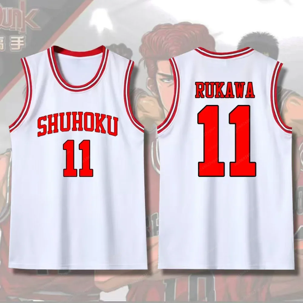 Japan Anime Sakuragi Hanamichi Cosplay Slam Dunk Jersey Shohoku School Basketball Team Uniform Sportswear Kaede Rukawa Cosplay