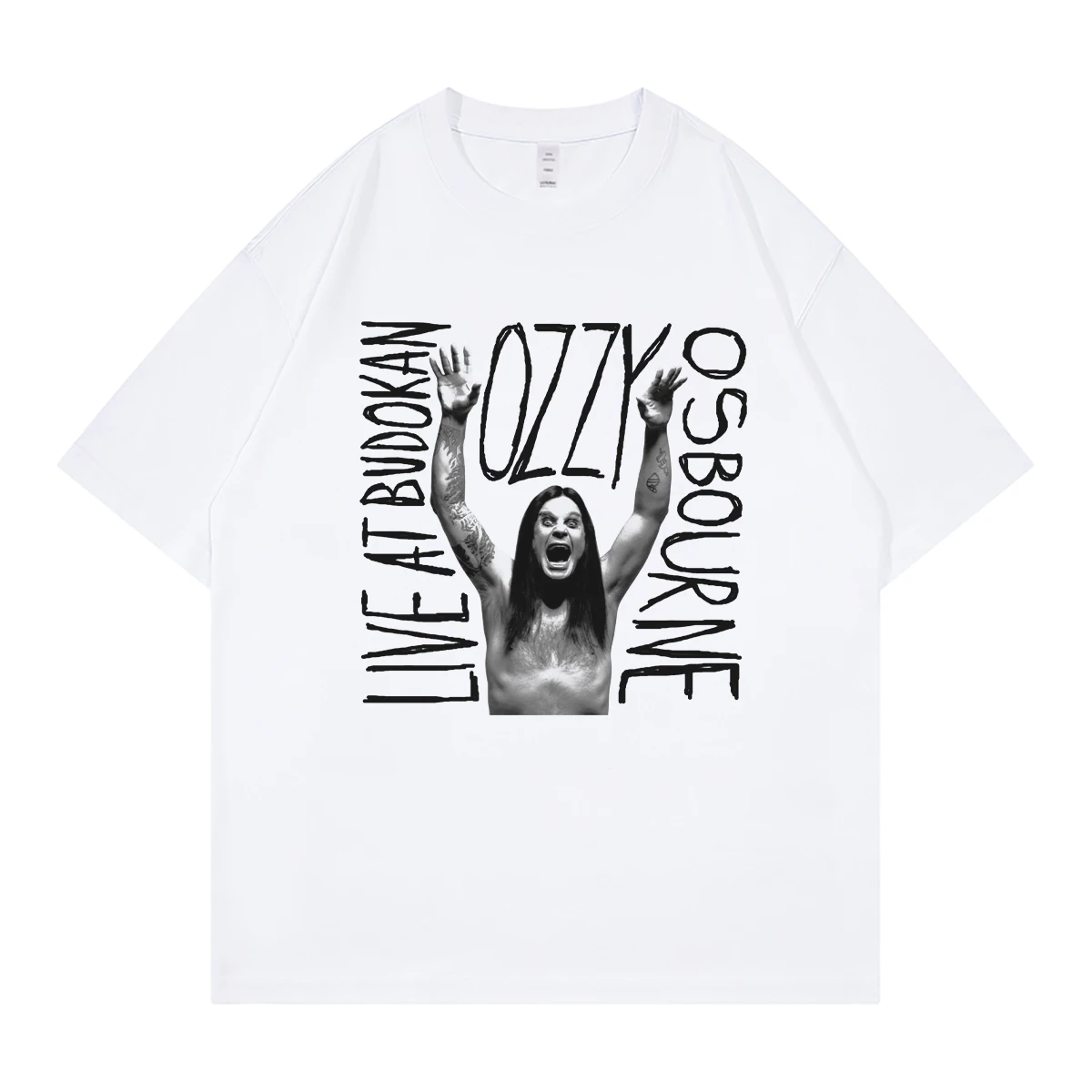 

2025 Ozzy Osbourne Retro American Street Vtg Cotton Rock Band Short Sleeve T-shirt High Quality Luxury Brand Selling Popular