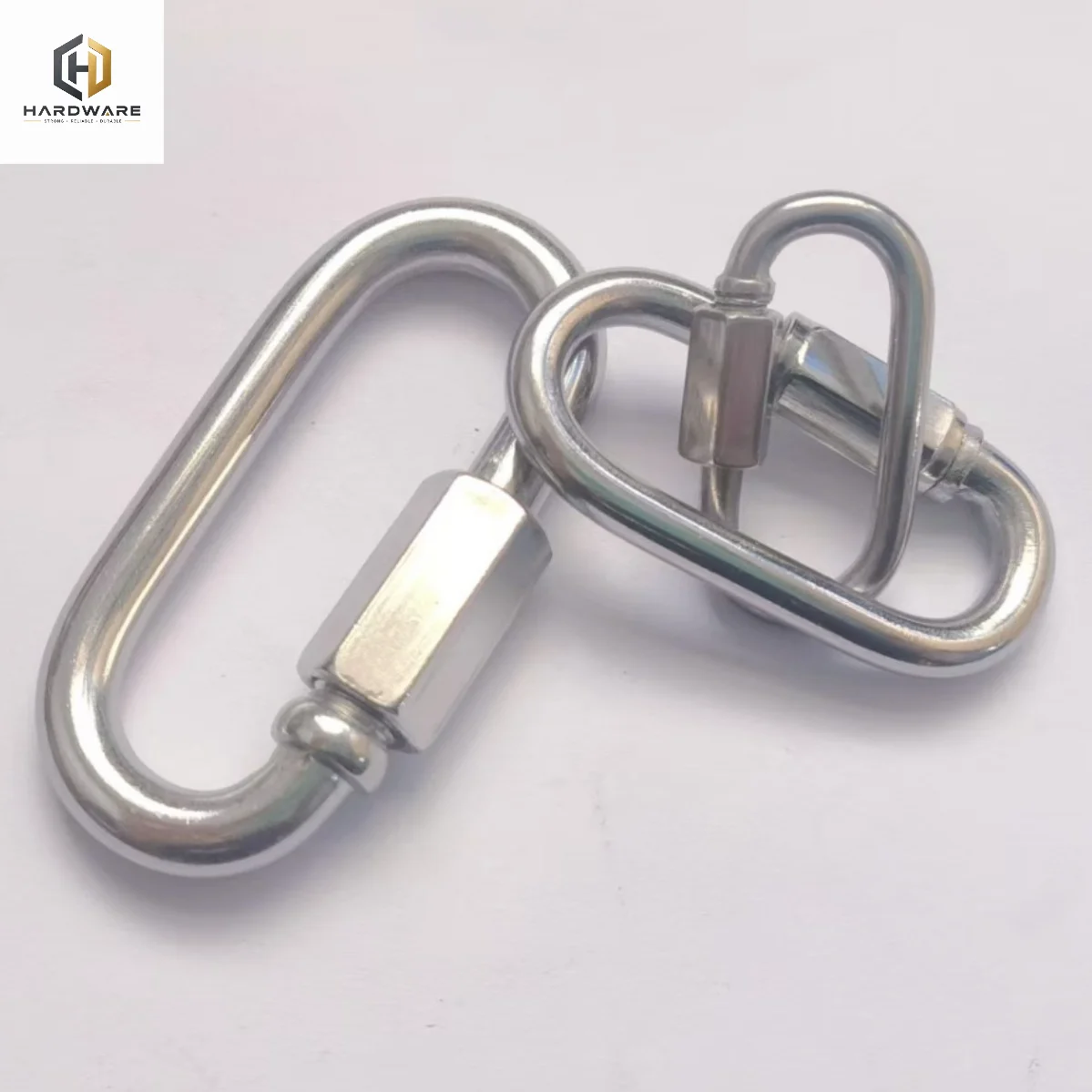 3pcs 304 stainless steel connecting ring fast chain connecting ring runway rock climbing carabiner safety buckle