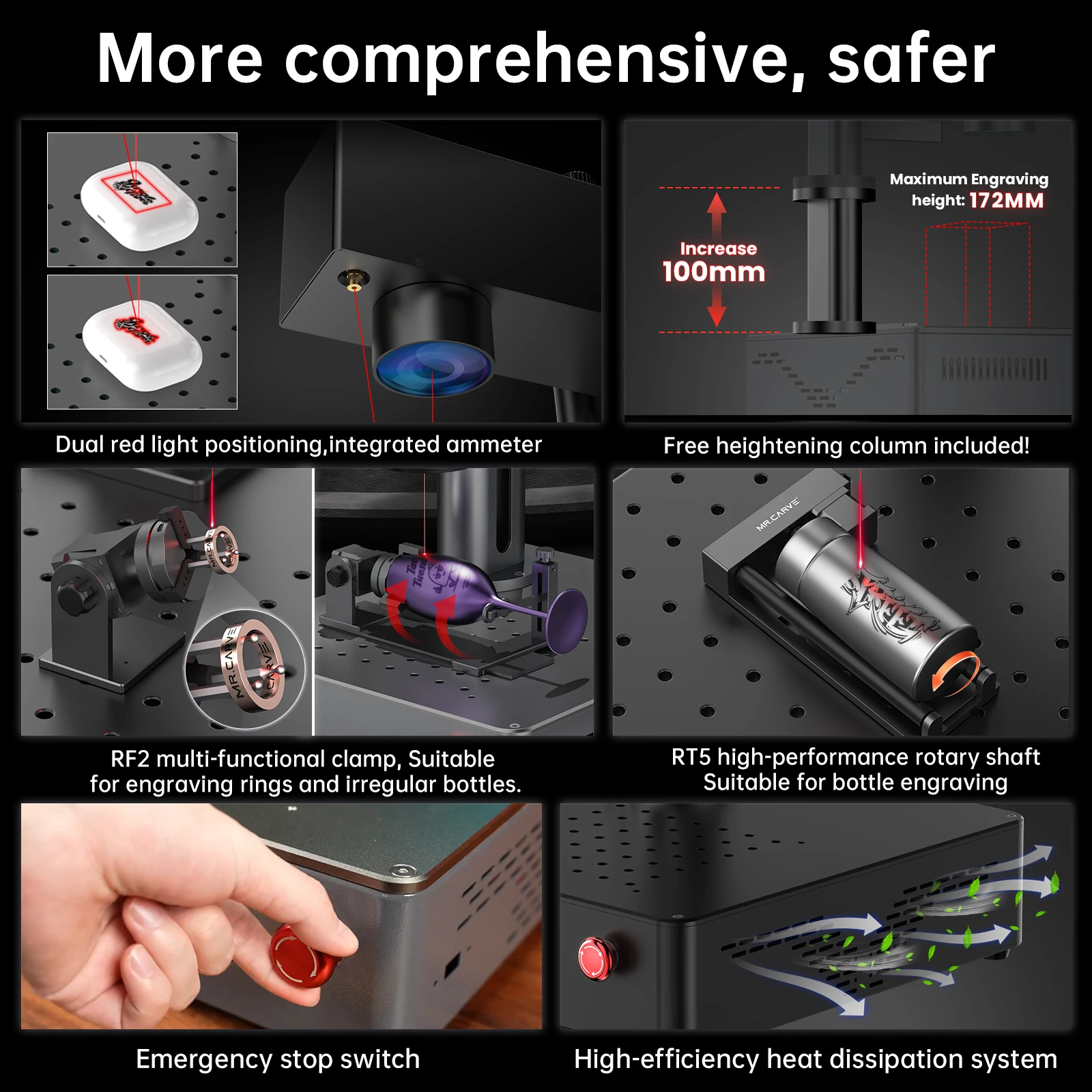 DAJA MINI Portable Fiber Laser Marking Machine High Precision Industrial Business 90*90mm for ALL Metal Jewelry Leather Plastic