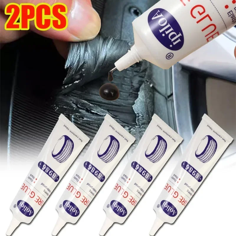 Car Tire Repair Glue Liquid Strong Rubber Glue Black Rubber Wear-resistant Non-Corrosive Adhesive Accessories New amagi