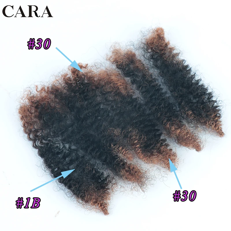 Kinky Curly Human Hair Ombre Color Locks Extensions 4B 4C Knotless Bulk Human Hair For Braiding Box Crochet Braids For Women