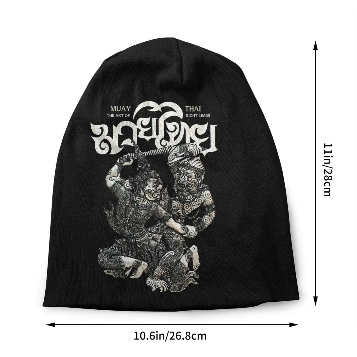 The Art Of Eight Limbs Beanie Cap Winter Warm Bonnet Homme Knitted Hats Outdoor Muay Thai Boxing Fight Skullies Beanies Hat