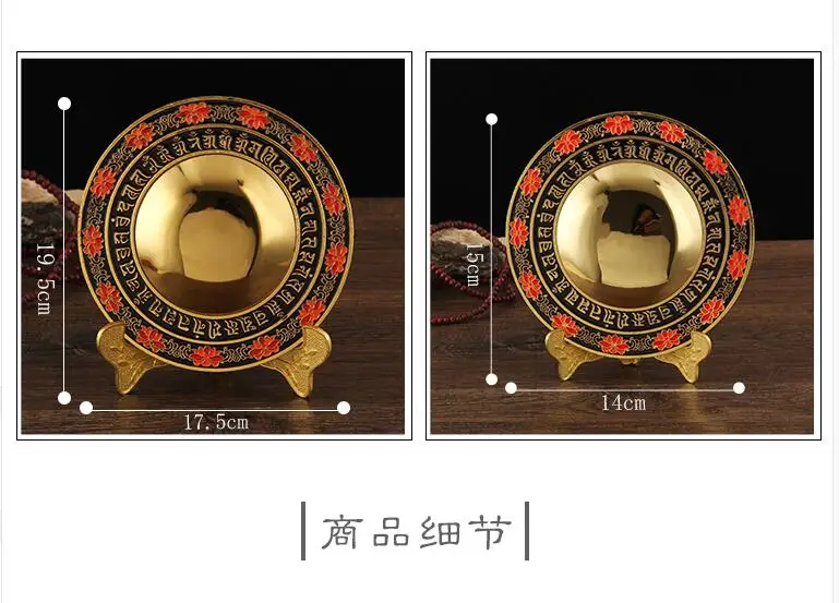 Wholesale Buddhist supplies HOME Exorcise evil spirits efficacious Gold plating ritual worship ZHUN TI JING mirror