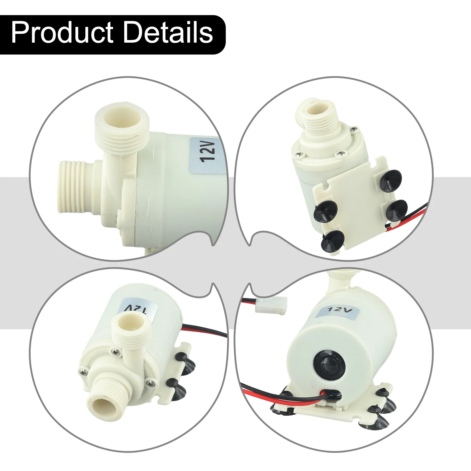 

12V DC Solar Brushless Motor Hot Water Pump Ceramic Pump Core High Temperature Resistant Solar Water Circulation Pump