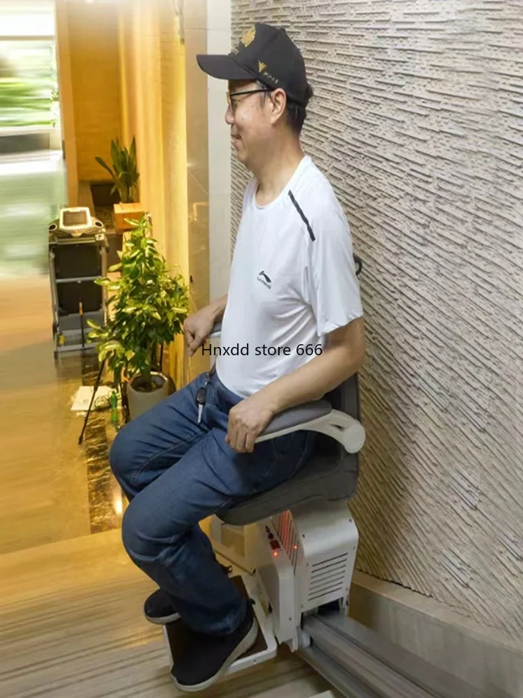 Household electric climbing machine for the elderly to go upstairs Straight staircase lift