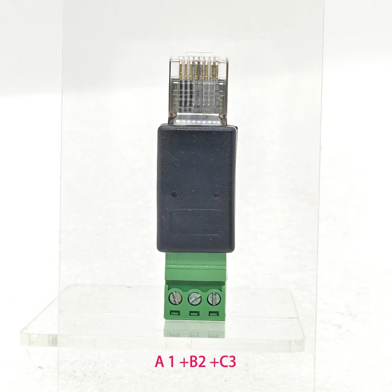 Imagem -05 - Terminal de Cristal Rede Conector Rs232 Porta Serial 485 Terminal Servo Encoder Adapter 100 Pcs Rj45 a 845