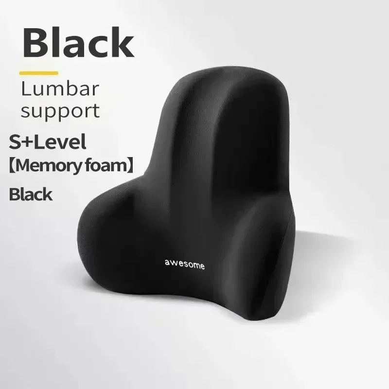 Memory Foam Lumbar Back Cushion For Car Office Gaming Chair Postpartum Waist Support Multi Functional Pain Relief Pillow