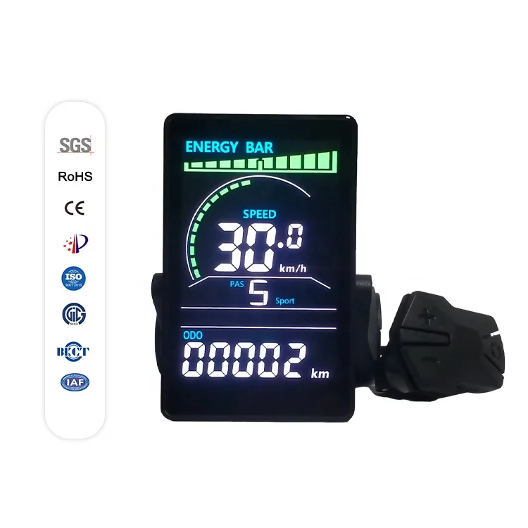 E-Bike Display Universal Data Screen Electric Bike Display Multi Function Odometer Bicycle Computer Speedometer Bike Accessories