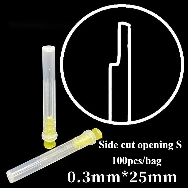 100 قطعة الأسنان عن طريق الفم المتاح بالمنظار شطف إبرة نهاية مغلقة الجانب قطع من جانب واحد الثنائي مفتوح قناة الجذر شطف إبرة