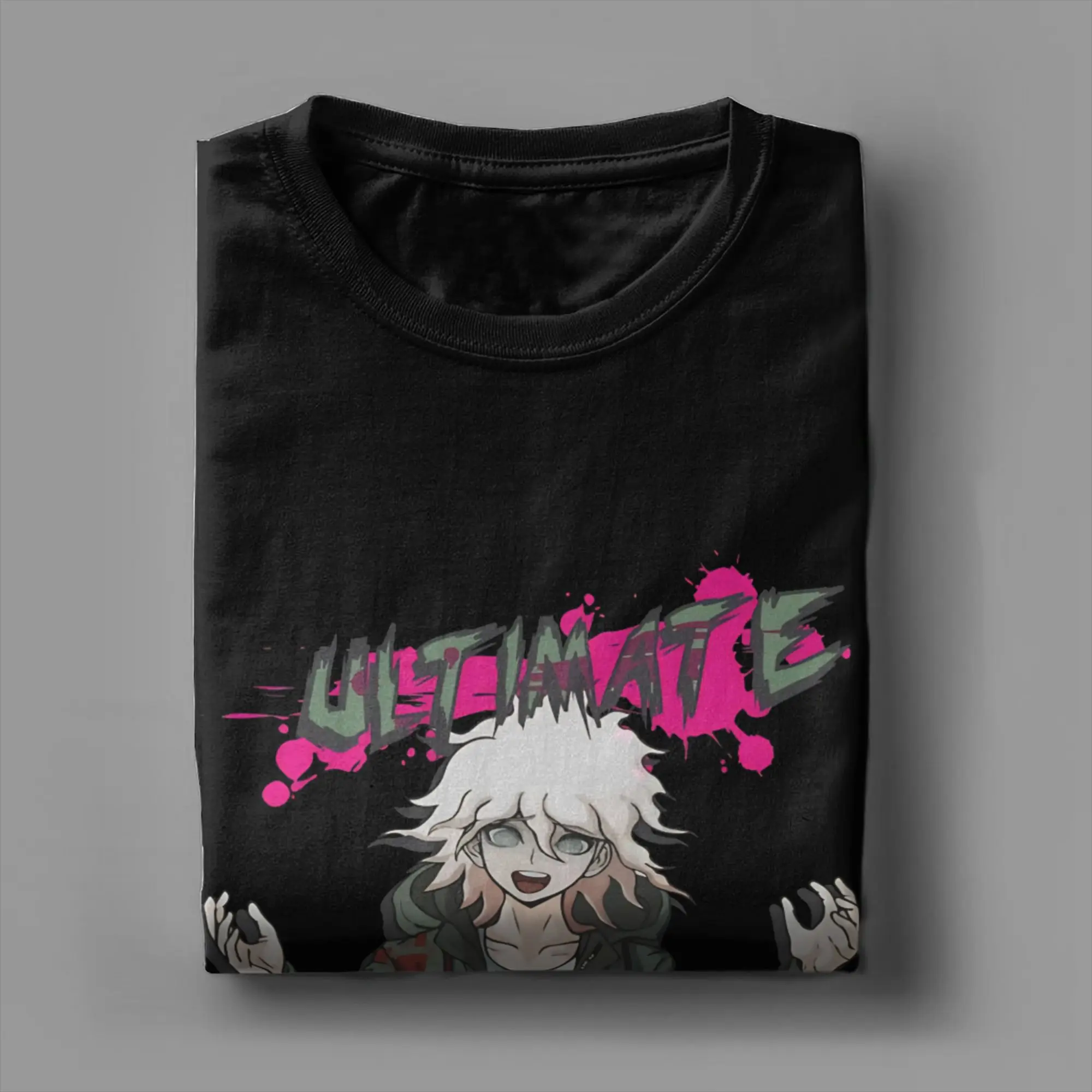 الرجال النساء المطبوعة ناجيتو كومايدا في نهاية المطاف محظوظ طالب دانغانرونا تي شيرت 100% تي شيرتات قطن الملابس