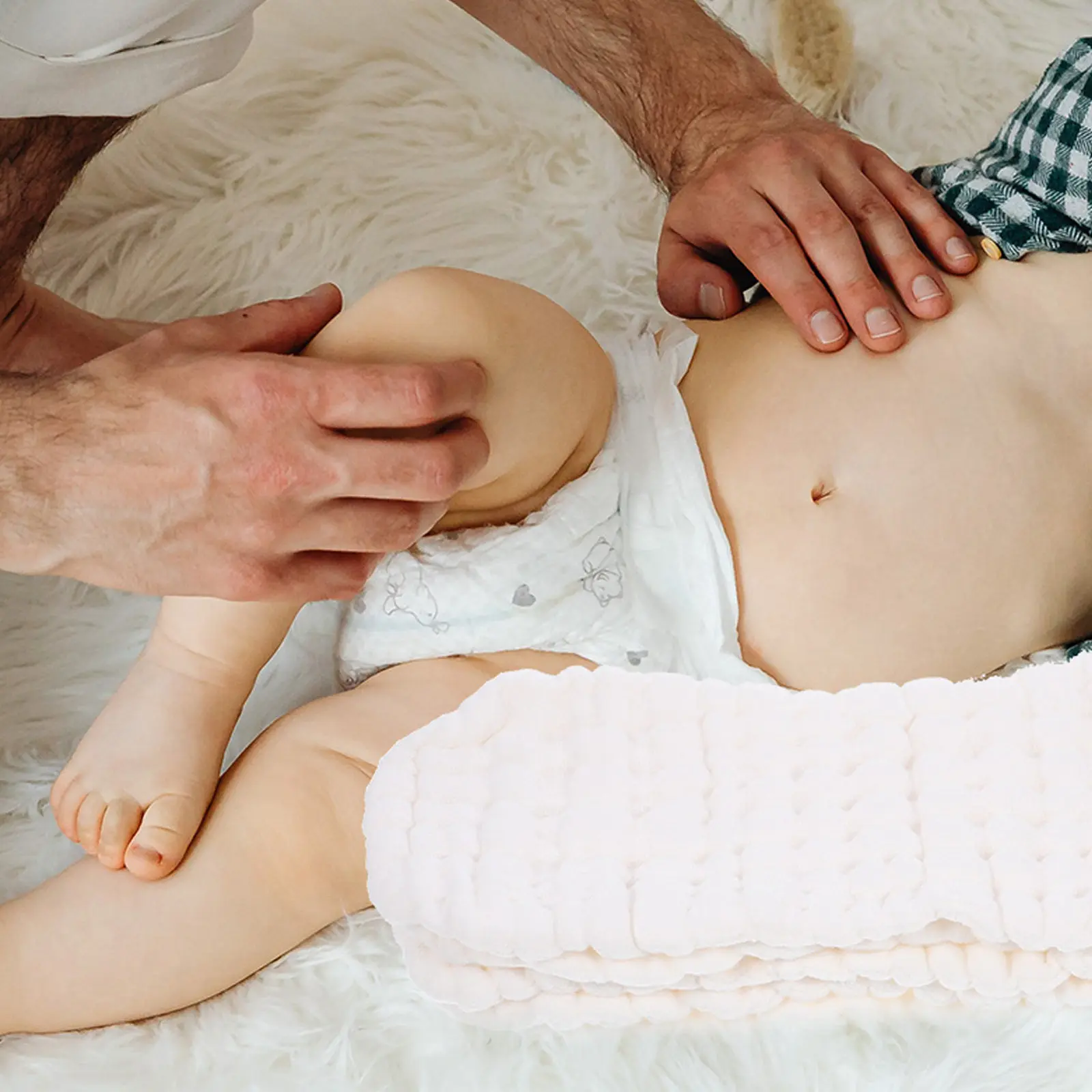 

10 шт. многоразовых хлопковых дышащих вкладышей для подгузников, моющиеся вкладыши для тканевых подгузников для новорожденных