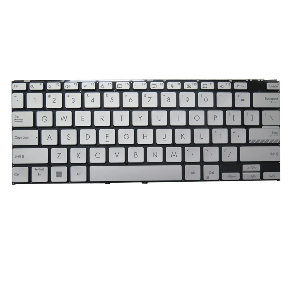 Laptop Keyboard For ASUS Vivobook S 14 Flip J3402Q J3402QA J3402Y J3402YA Silver With Backlit United States US