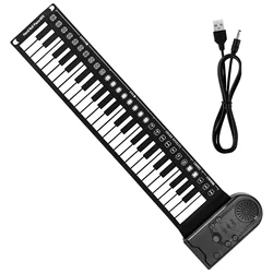 49 Keys Midi Keyboard Roll Piano Foldable Musical Instrument Electric Adjustable Electronic Silica Gel Child