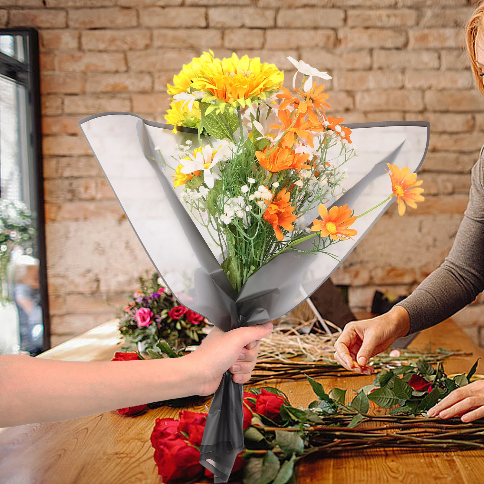 

20pcs Floral Wrapping Paper For Flowers Bouquets Gift Wrapping Paper Birthday Wedding Decoration Diy Craft Packaging Material