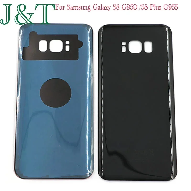 جديد لسامسونج غالاكسي S8 G950 G950F البطارية الغطاء الخلفي الباب الخلفي S8 زائد G955 G955F الزجاج لوحة الإسكان استبدال