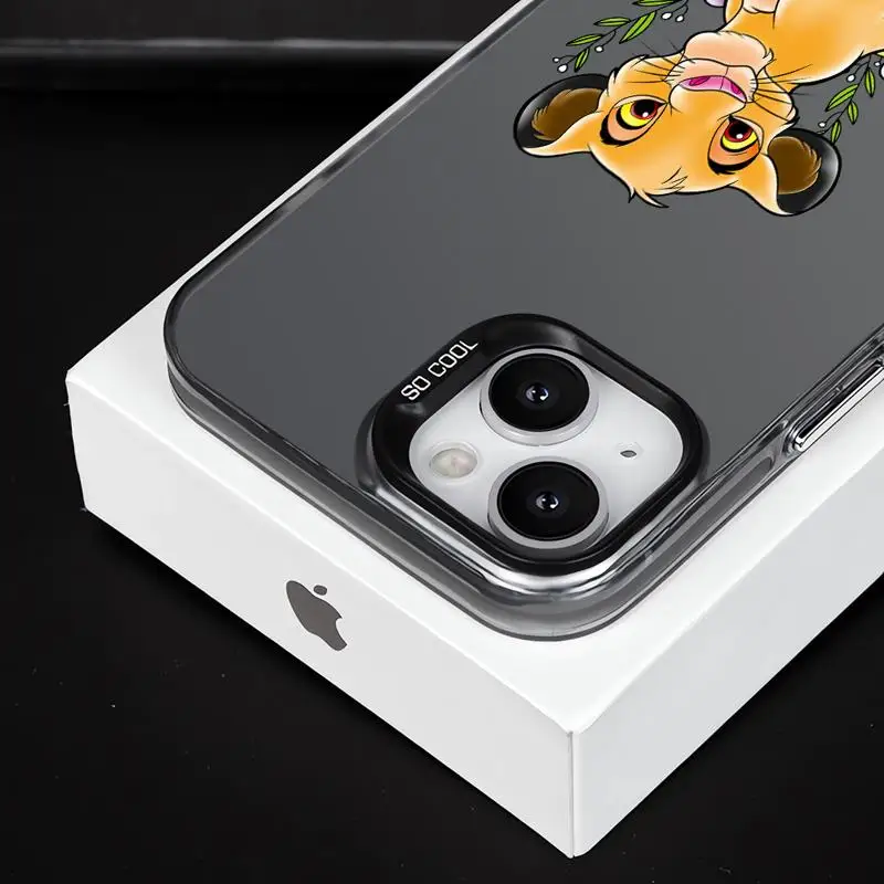 Lion King Disney phone cases for Apple iphone 14 pro max case 15pro 16 13 funda iphone 11Pro 16plus 12Pro Soft Cover image 2