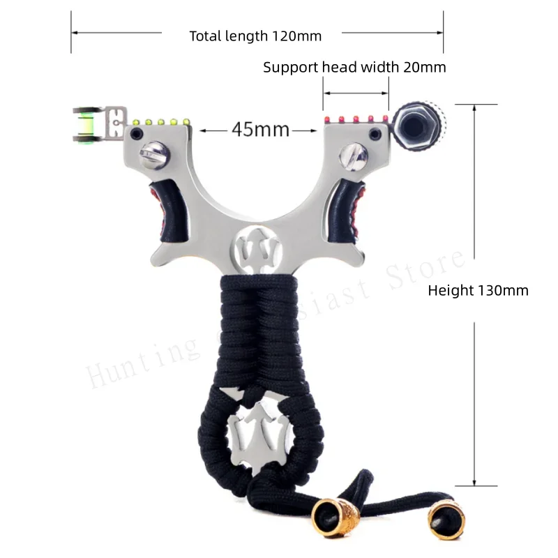 Высокоточная лазерная Рогатка из сплава, Рогатка с плоским резиновым ремешком для охоты, стрельбы, набор рогатки для охоты на открытом воздухе