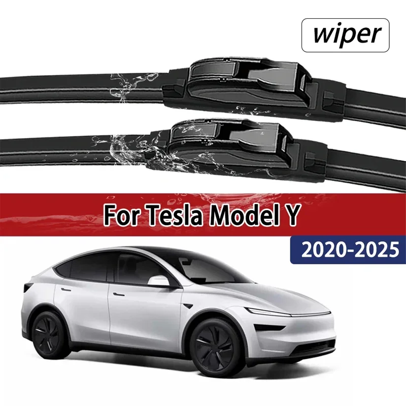 For Tesla Model Y 2020-2025 2021 2022 Compatible Durable Silent Front Wiper Blades Car Windscreen Auto Window Accessories