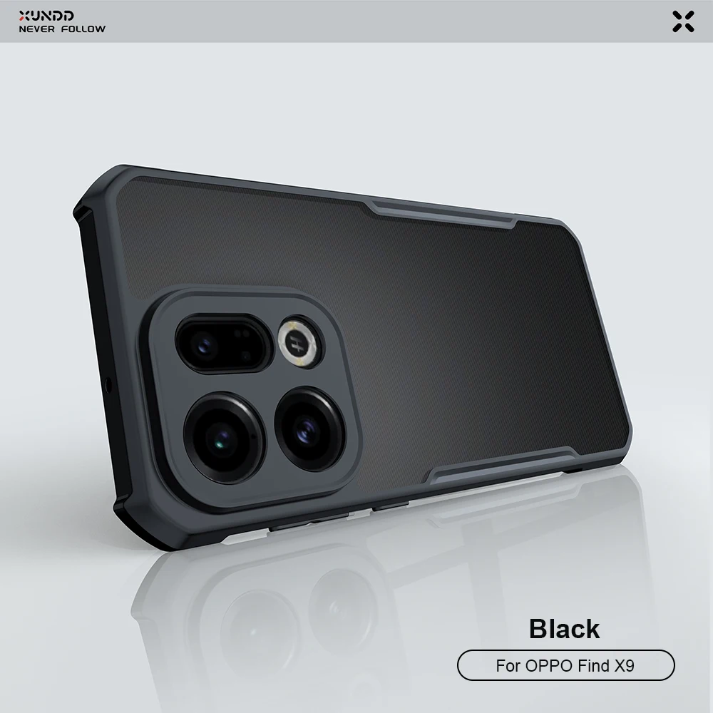 Xundd Case For OPPO Find X9/X9 Pro/X9 Ultra Case PC&TPU Airbag Shockproof Shell Anti-scratches Phone Cover Magnetic Stand Case