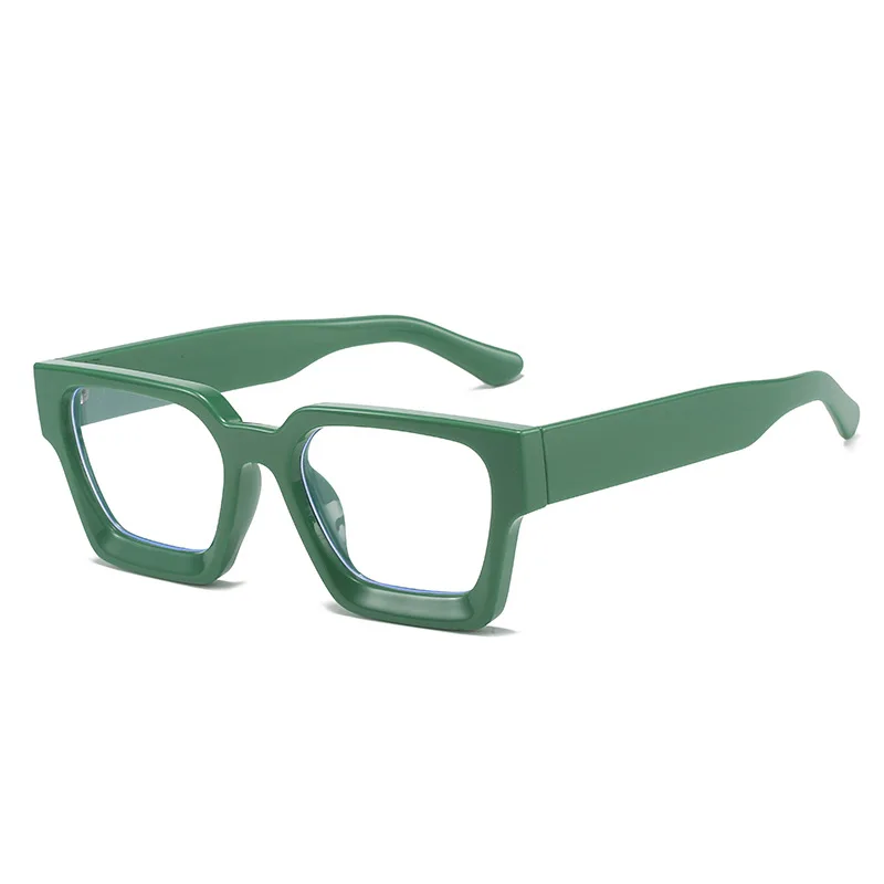 

New square frame glasses Europe and the United States fashion ins glasses all match simple square flat light mirror