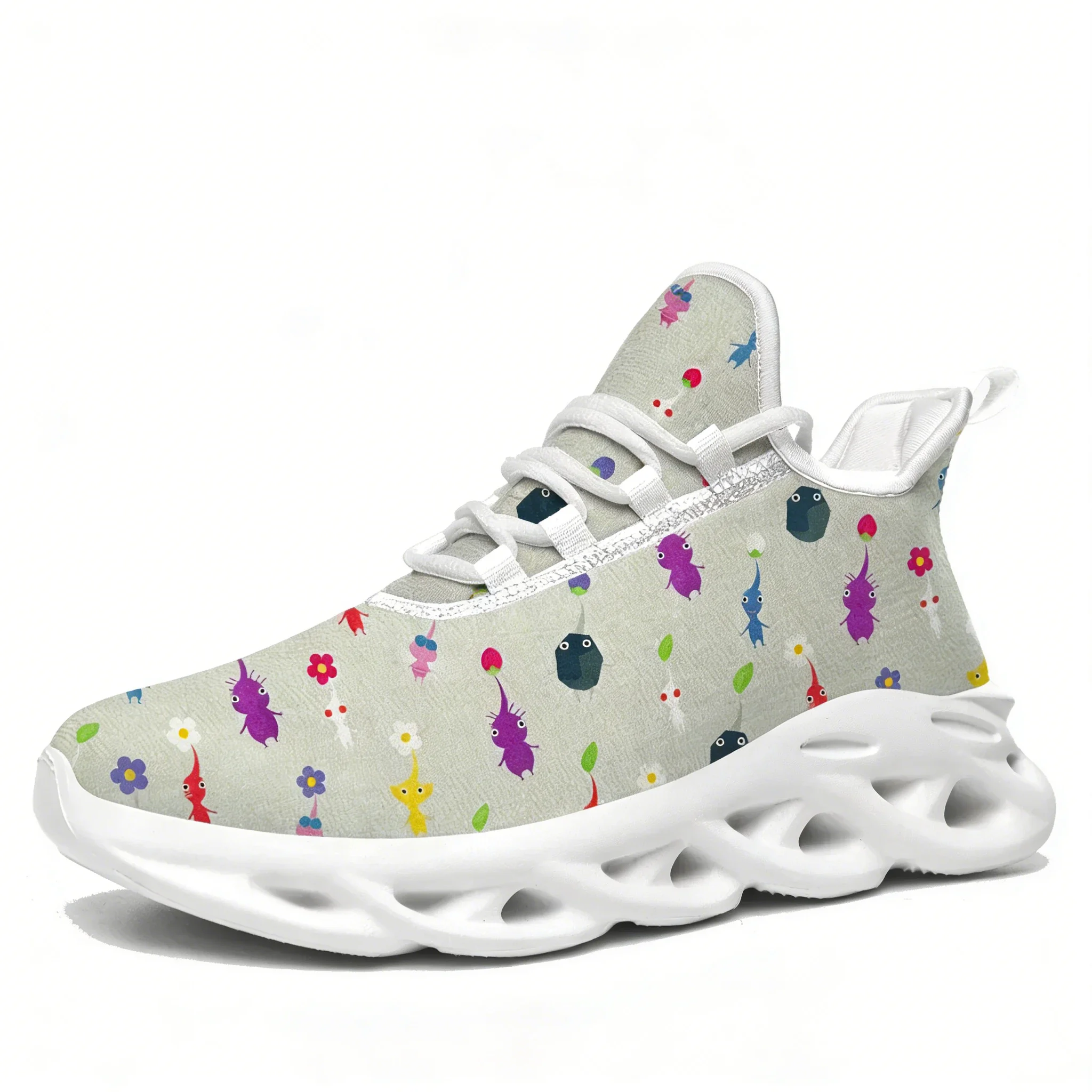 

Pikmin Sneakers Hot Cartoon Game Mens Womens Sports Running Shoes Fashion Custom Made Built Lace Up Shoes