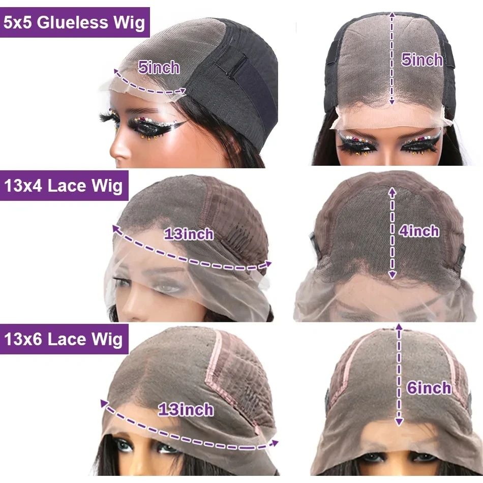 250 density 40 30 Inch 13x6 Hd Lace Frontal Body Wave Human Hair Wig 13x4 Brazilian Pre Plucked Human Hair Wig For Women image 6