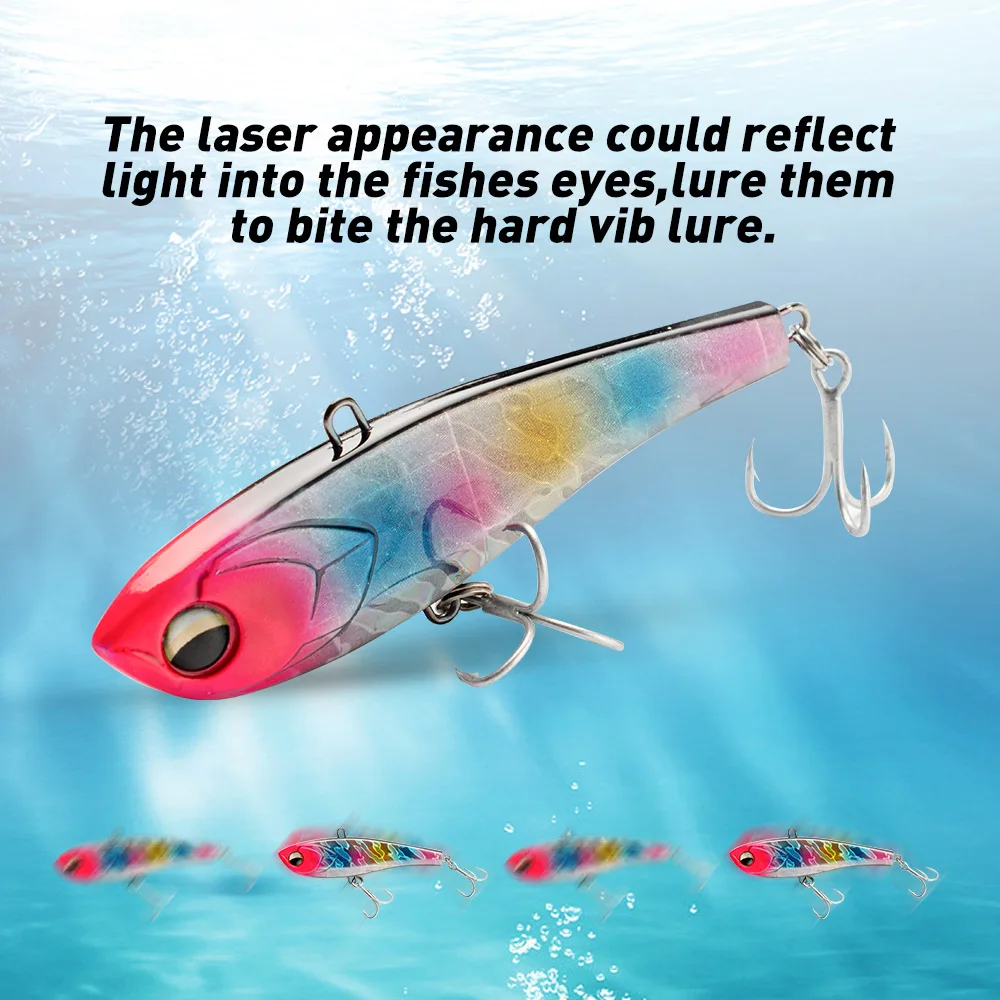 JOHNCOO 70mm/90mm Vibration Sinking Lures Winter Fishing Lure Lipless VIB fishing lure Wobbler Ice Balance Fishing for pike