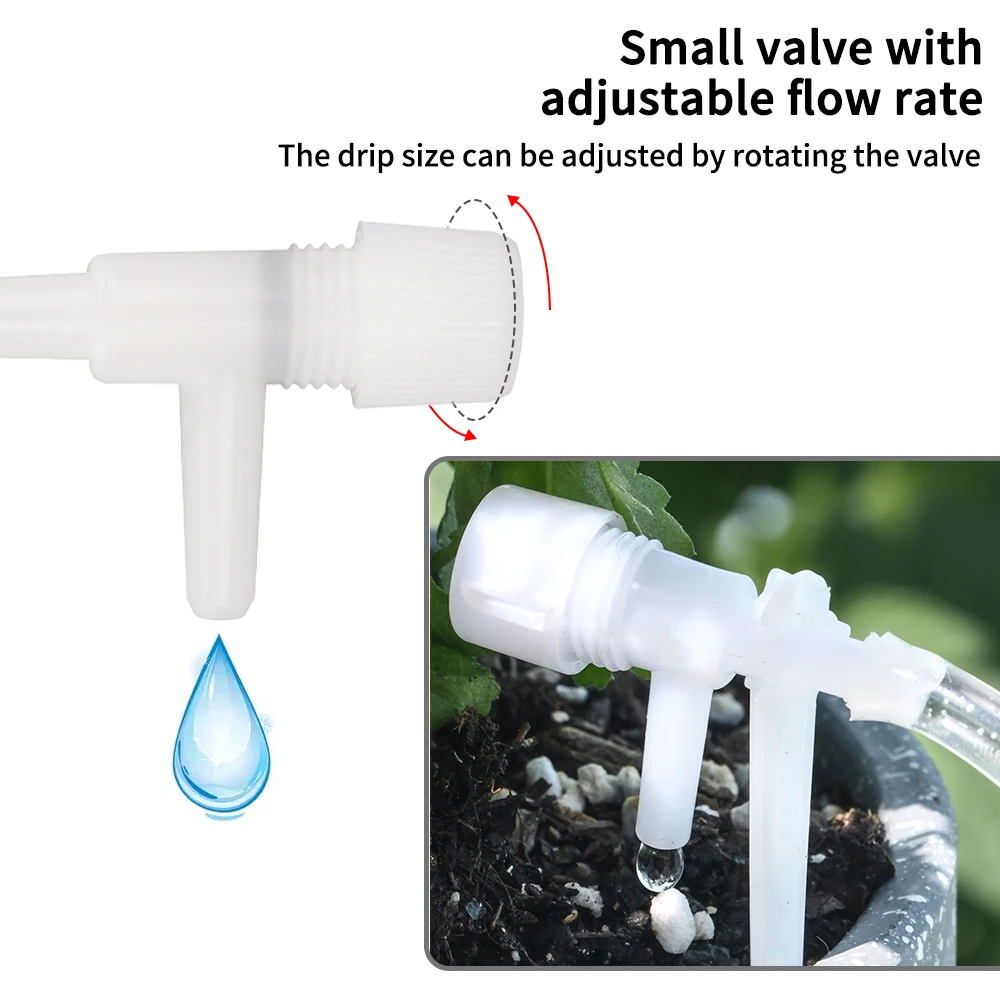 Potted Plant Watering Device Garden Drip Irrigation Kit with Regulating Valve 4 7mm Hose Water Saving Micro Dripper Greenhouse