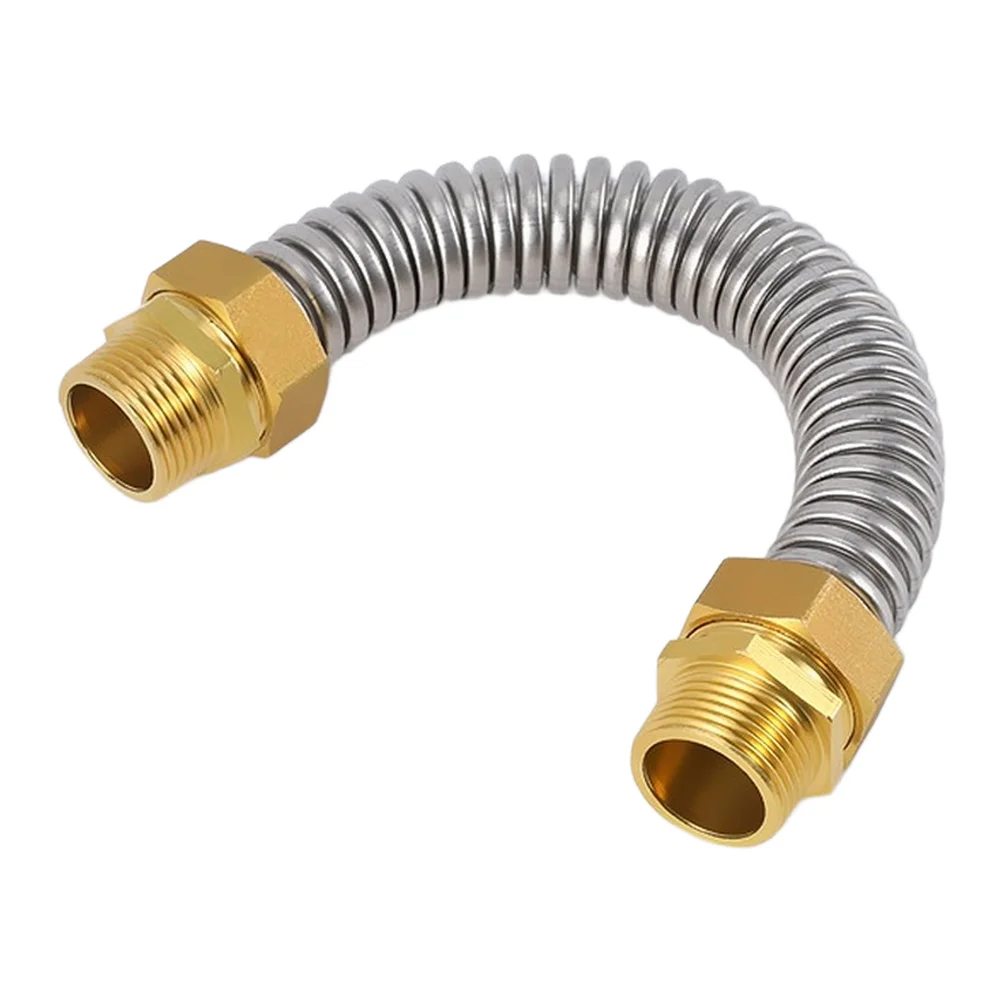 

1pc Flexible Corrugated Hose With Brass Fittings High Pressure Resistance For Central Air Conditioning Systems
