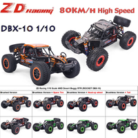 ZD Racing ROCKET DBX-10 RTR 1:10 RC Desert Truck Car 4WD 2.4GHZ Remote Control Off Road Buggy 80KM/H RC Vehicles Gift boys toys