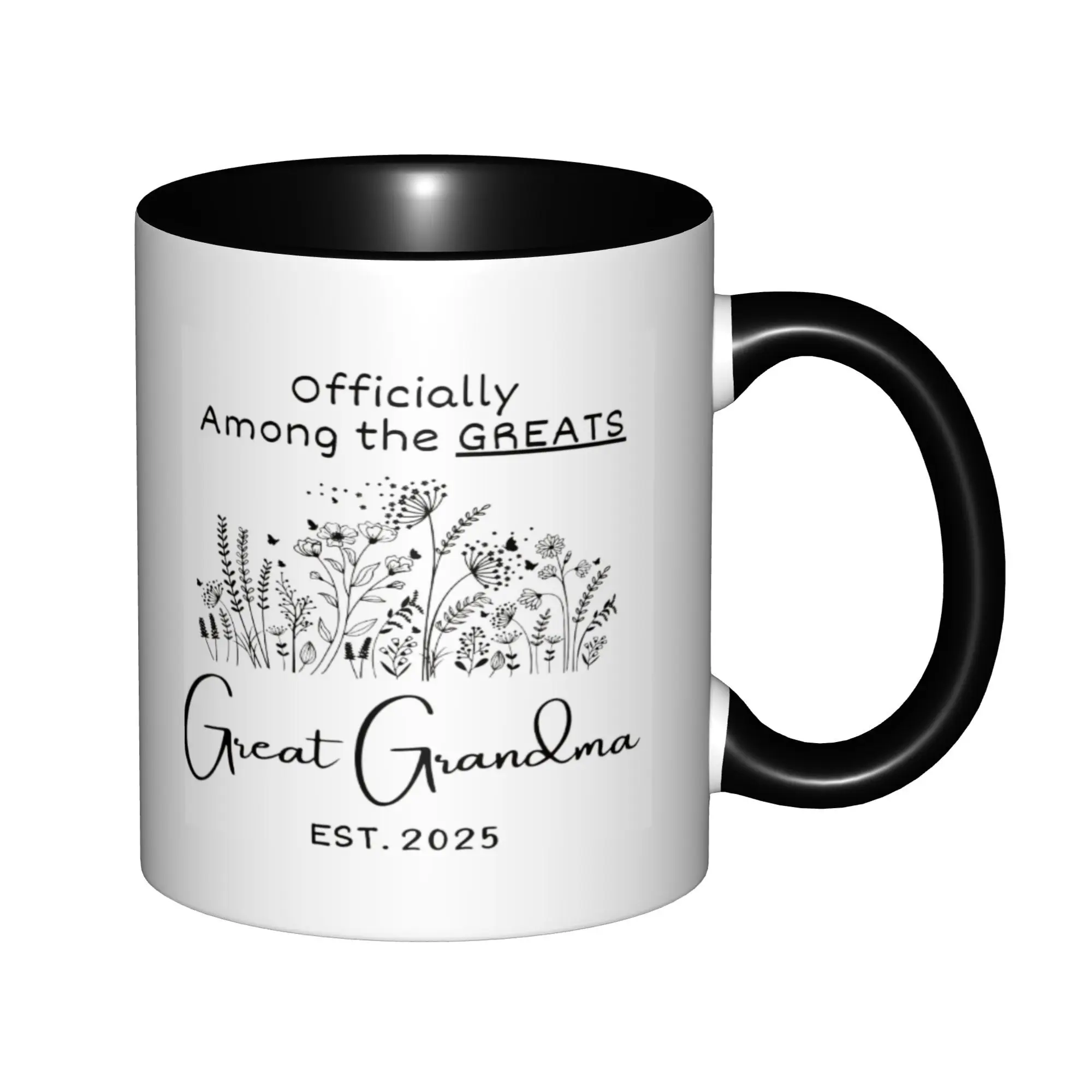 

Officially Among The Greats Great Grandma Mugs With Black Handle Birthday Coffee Mugs Ceramic Tea Cups 11oz ,