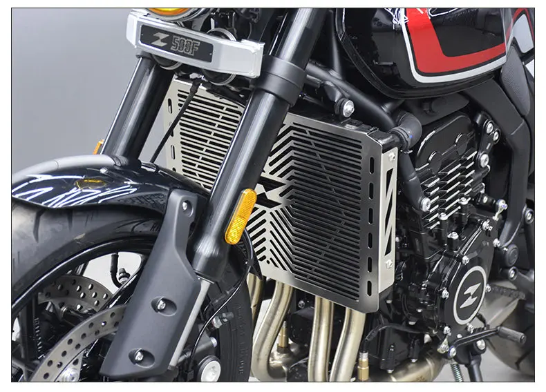 

For ZXMOTO 500F, stainless steel radiator guard, retro water tank protective cover, durable heat dissipation mesh parts