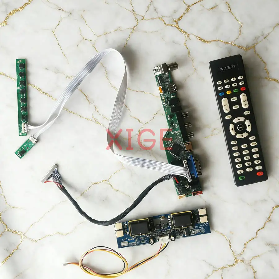 

For CLAA201WA04 CLAA220WA01 M190Z1 M210W1 Matrix Controller Board DIY Kit LVDS 30-Pin HDMI+VGA+AV+USB 1680x1050 4-CCFL 1680*1050