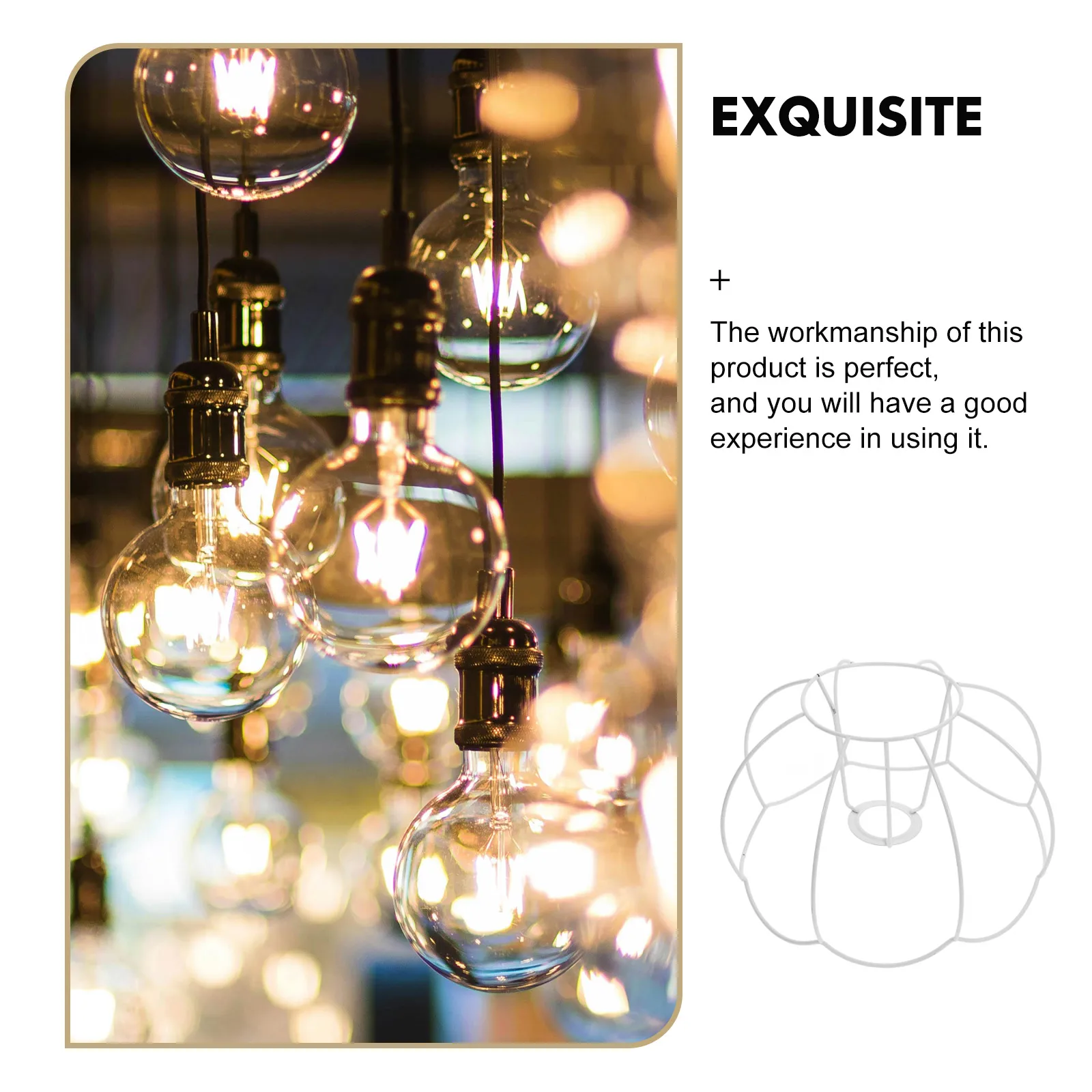 

Pumpkin Style Lampshade Frame Vintage Metal Rack Table Lamp Holder DIY Bracket Light Bulb Guard Compatible Most Lamps Shades