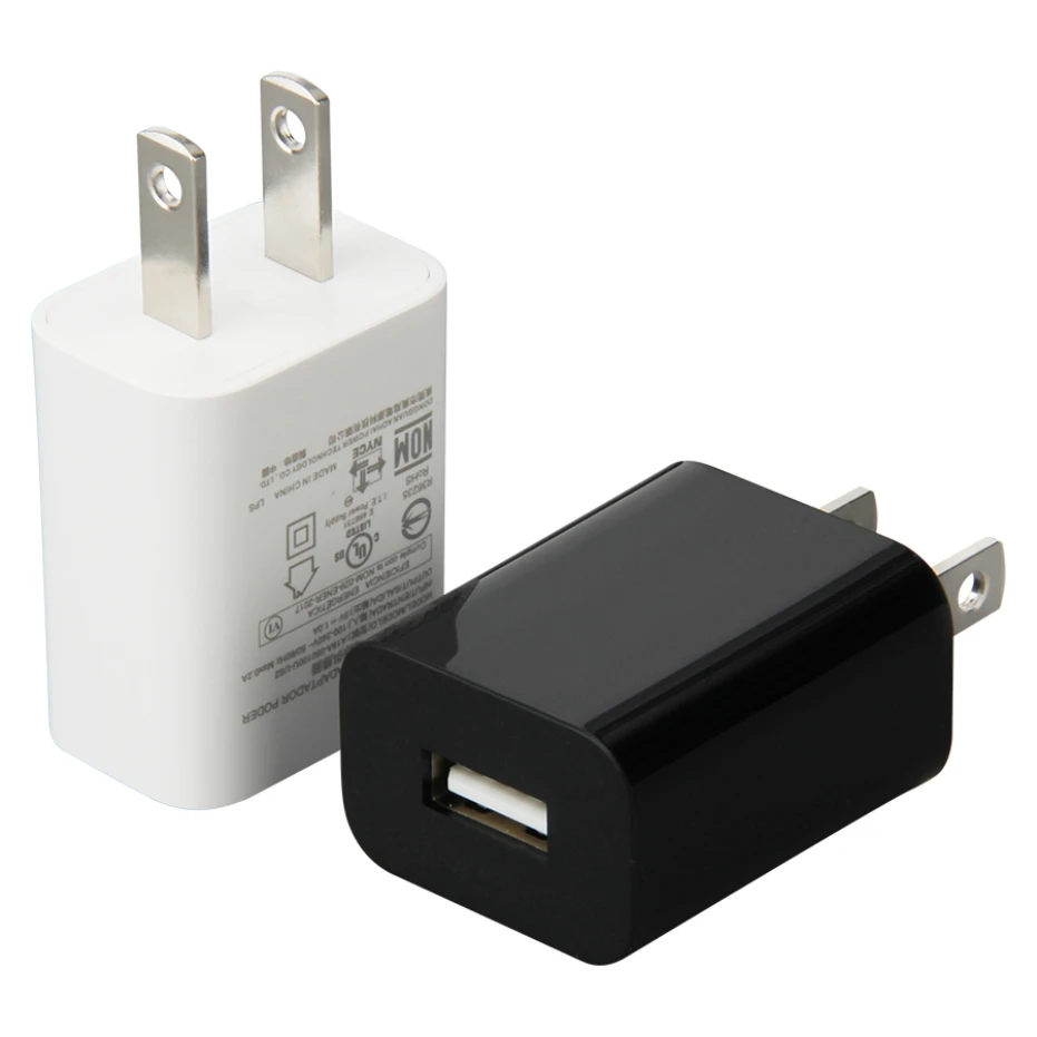 

10pcs Small Size US Travel Wall Charger for iPhones/iPad/Samsung UL FCC CB PSE BSMI Certified Fast Cell Phone USB Wall Charger