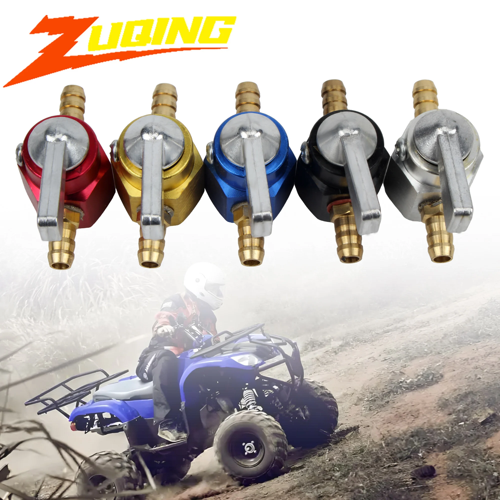 Universeller Inline-6-mm-Kraftstoffventilschalter, Inline-Benzin-/Kraftstoffhahn für Roller, Dirt Bike, Motorrad, Ein-Aus-Benzinhahn, Kraftstoffschalter