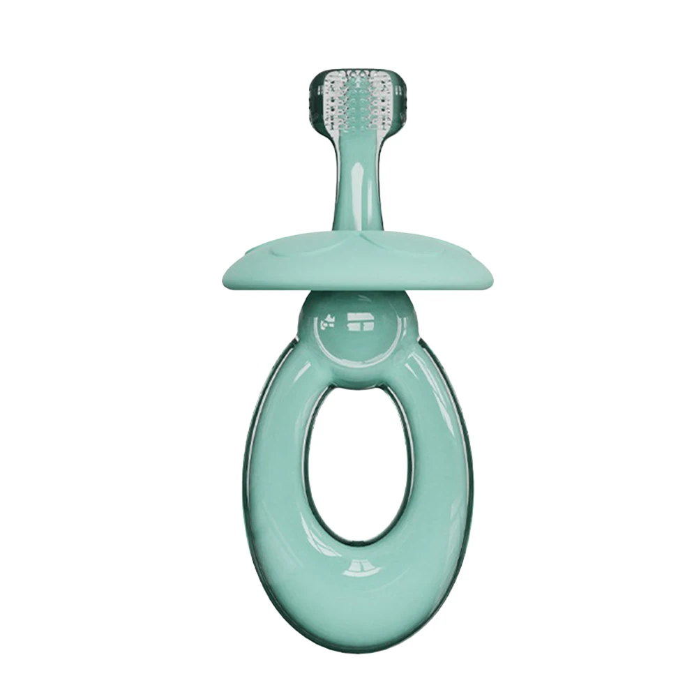 

Adorable Silicone Toothbrush Toddler Cleaning Gum Relief Mushroom Design Training Toothbrush Easy Grip